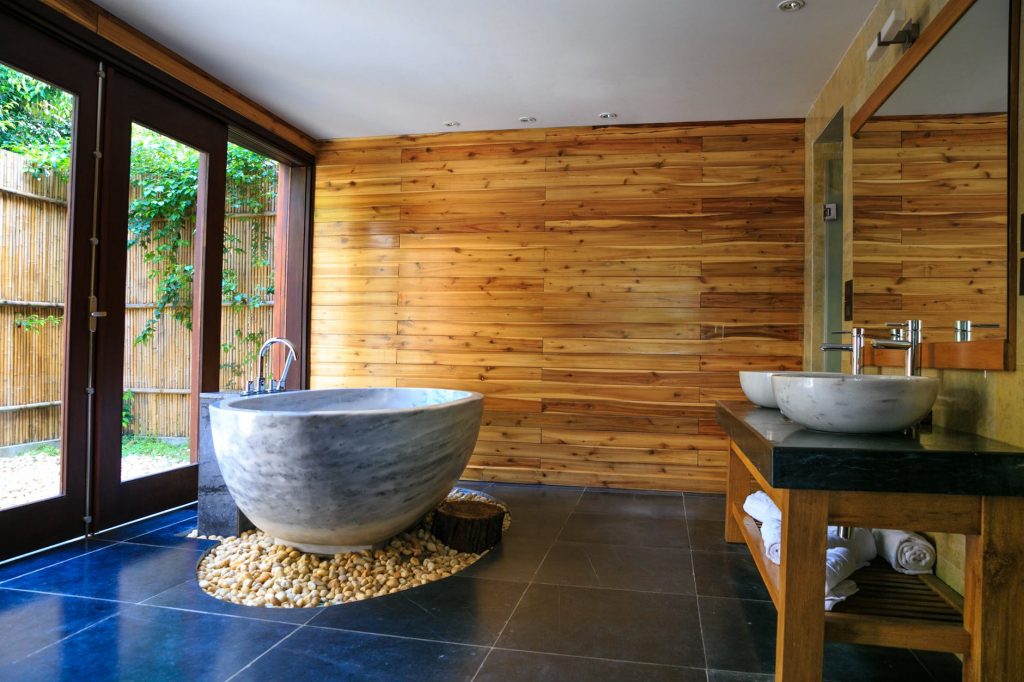 Wood Paneling in Bathroom Design