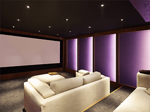 Automated lighting in a home theater